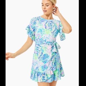 Lilly Pulitzer Darlah Stretch Dress in Shell of a Party Size:14